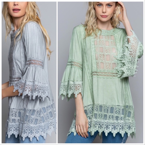 POL Windowpane Classic Feminine Top - Picture 4 of 16